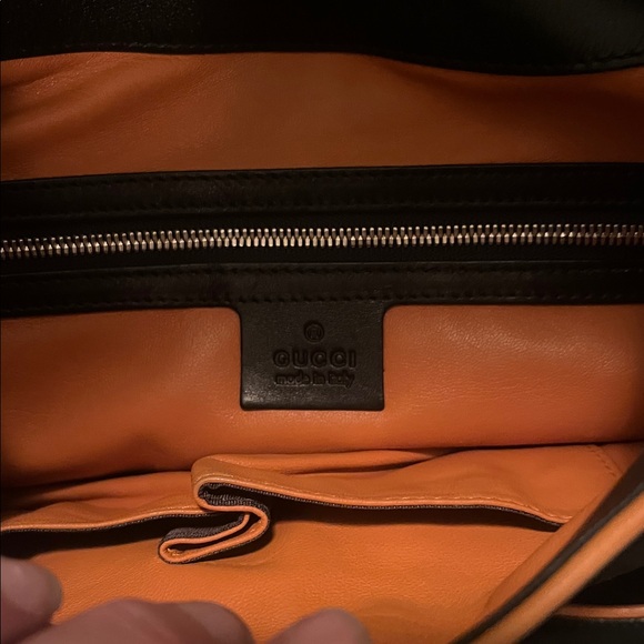 Authentic Gucci Jackie Black and orange suede  hobo bag - Picture 8 of 11